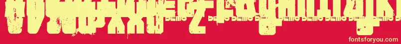 FTNIPD   Font – Yellow Fonts on Red Background