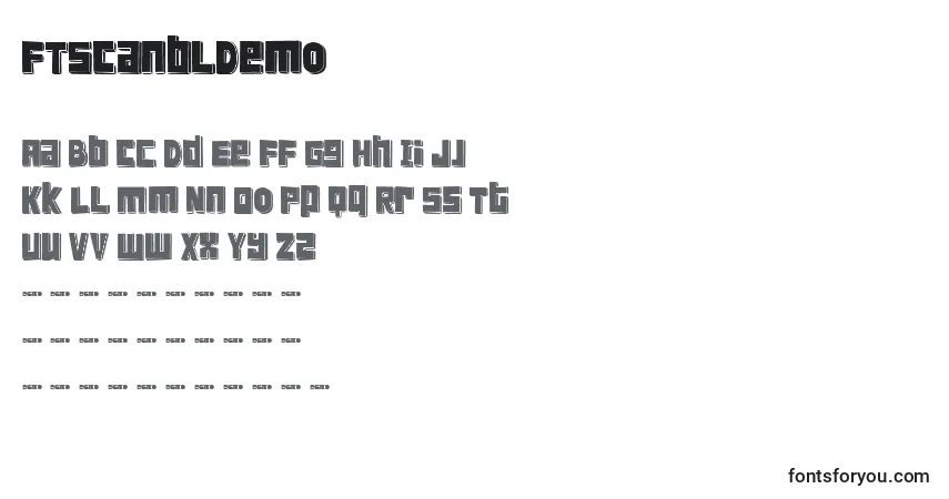 Schriftart FTSCanblDemo (127354) – Alphabet, Zahlen, spezielle Symbole