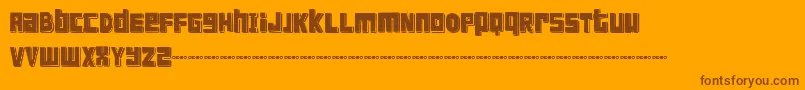 FTSCanblDemo-Schriftart – Braune Schriften auf orangefarbenem Hintergrund