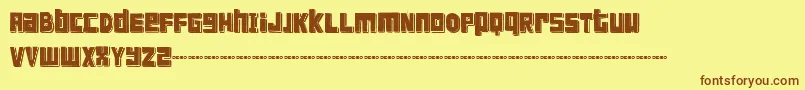 FTSCanblDemo Font – Brown Fonts on Yellow Background