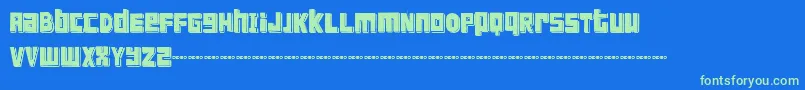 FTSCanblDemo Font – Green Fonts on Blue Background