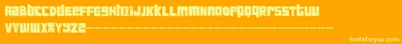 FTSCanblDemo-Schriftart – Gelbe Schriften auf orangefarbenem Hintergrund