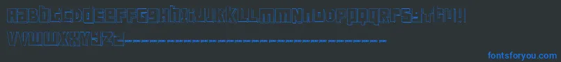 FTScanwhiDemo Font – Blue Fonts on Black Background