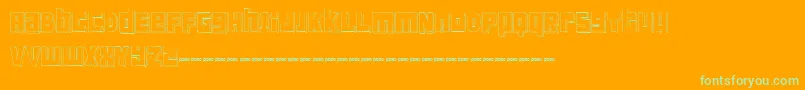 FTScanwhiDemo Font – Green Fonts on Orange Background