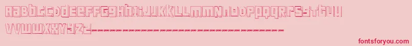 FTScanwhiDemo-Schriftart – Rote Schriften auf rosa Hintergrund