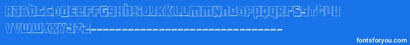 FTScanwhiDemo Font – White Fonts on Blue Background