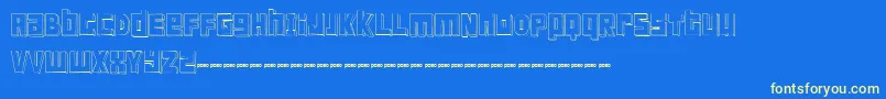 FTScanwhiDemo Font – Yellow Fonts on Blue Background