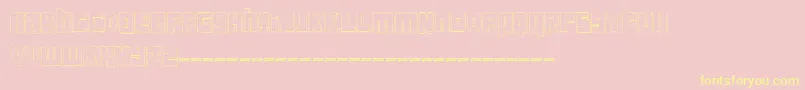 FTScanwhiDemo-Schriftart – Gelbe Schriften auf rosa Hintergrund