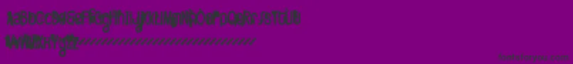 フォントFTTWOD   – 紫の背景に黒い文字