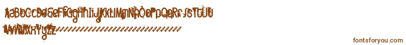 Czcionka FTTWOD   – brązowe czcionki na białym tle
