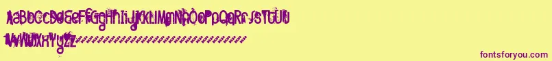 FTTWOD   Font – Purple Fonts on Yellow Background