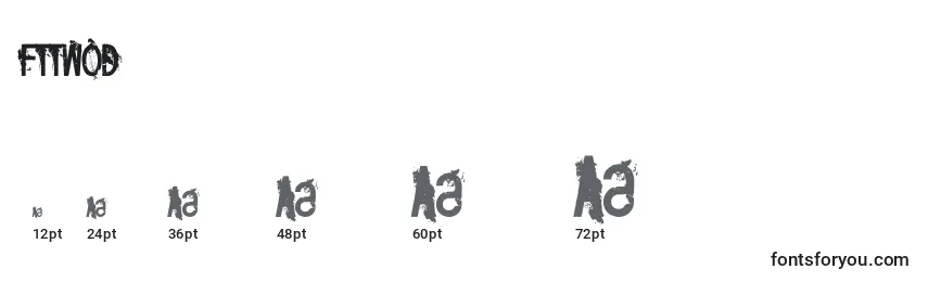 Größen der Schriftart FTTWOD   (127356)