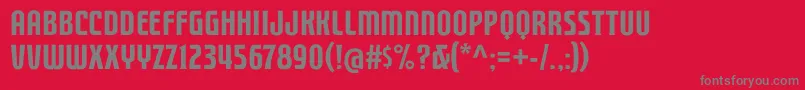 FTY STRATEGYCIDE NCV Font – Gray Fonts on Red Background