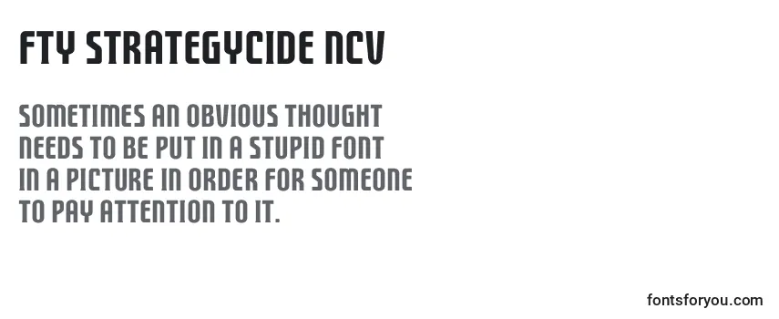 Review of the FTY STRATEGYCIDE NCV Font