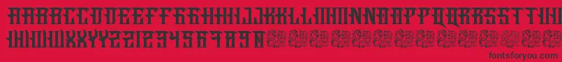 Fucking Hostile Font – Black Fonts on Red Background