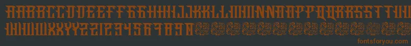 Fucking Hostile Font – Brown Fonts on Black Background
