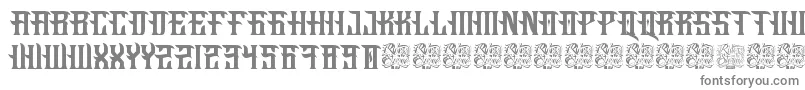 フォントFucking Hostile – 白い背景に灰色の文字