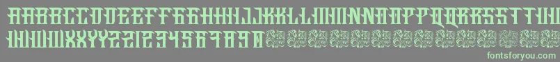 Fucking Hostile-fontti – vihreät fontit harmaalla taustalla