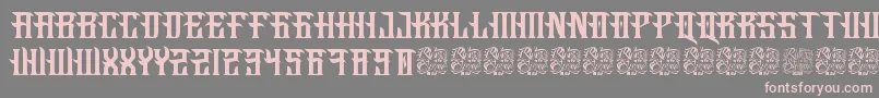 フォントFucking Hostile – 灰色の背景にピンクのフォント
