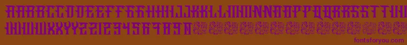 Fucking Hostile Font – Purple Fonts on Brown Background