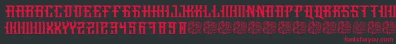 フォントFucking Hostile – 黒い背景に赤い文字