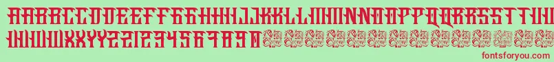 Fucking Hostile Font – Red Fonts on Green Background