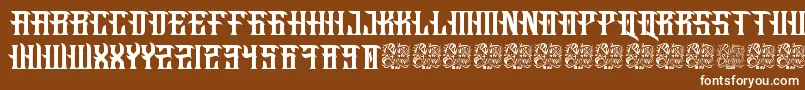 Шрифт Fucking Hostile – белые шрифты на коричневом фоне