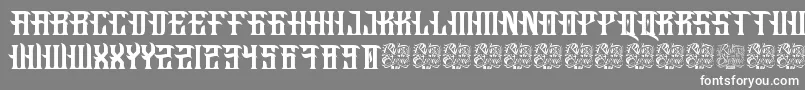 Fucking Hostile-fontti – valkoiset fontit harmaalla taustalla