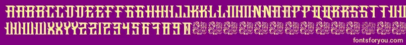 Fucking Hostile Font – Yellow Fonts on Purple Background