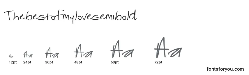 Размеры шрифта Thebestofmylovesemibold