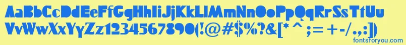 FUCKTN   Font – Blue Fonts on Yellow Background