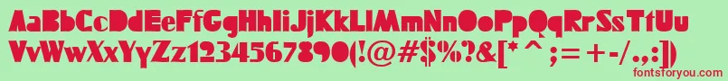 FUCKTN   Font – Red Fonts on Green Background