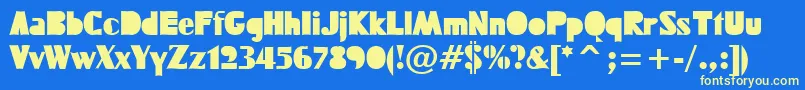 FUCKTN   Font – Yellow Fonts on Blue Background