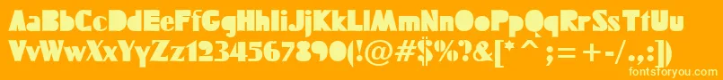 Weitere Informationen zur FUCKTN -Schriftart FUCKTN -Schriftart – Gelbe Schriften auf orangefarbenem Hintergrund