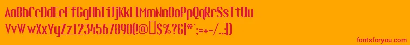 FUEL     Font – Red Fonts on Orange Background