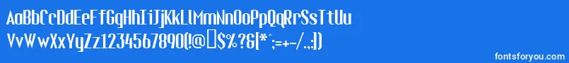 フォントFUEL     – 青い背景に白い文字