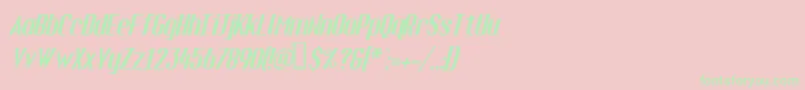 FUELI    Font – Green Fonts on Pink Background