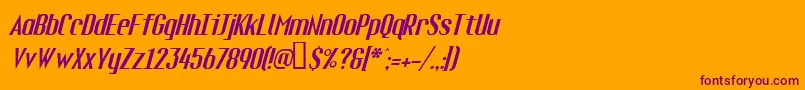 FUELI    Font – Purple Fonts on Orange Background