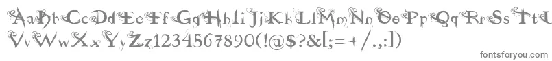 Шрифт fuente  dilana – серые шрифты на белом фоне