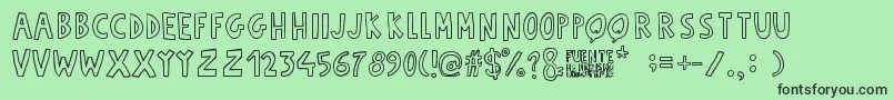 Fuente Manerismo Font – Black Fonts on Green Background