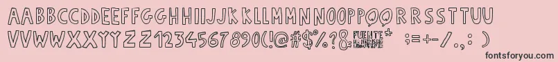 Fuente Manerismo Font – Black Fonts on Pink Background