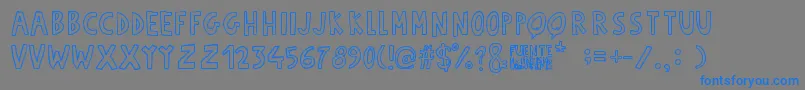 Fuente Manerismo Font – Blue Fonts on Gray Background