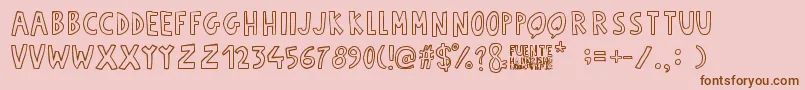 Fuente Manerismo Font – Brown Fonts on Pink Background