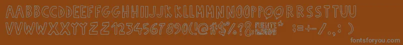 Fuente Manerismo Font – Gray Fonts on Brown Background