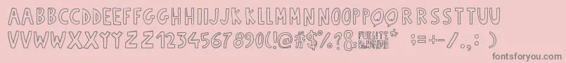 Fuente Manerismo Font – Gray Fonts on Pink Background