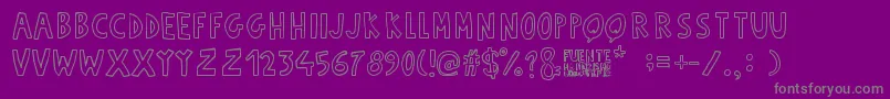Fuente Manerismo Font – Gray Fonts on Purple Background