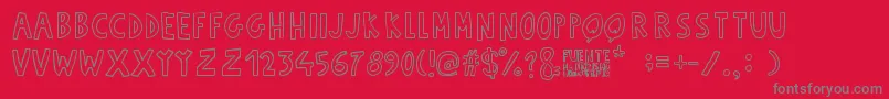 Fuente Manerismo Font – Gray Fonts on Red Background