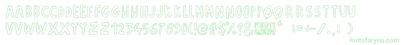 Fuente Manerismo Font – Green Fonts on White Background