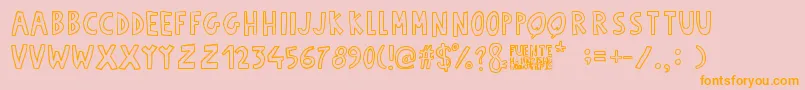 Fuente Manerismo Font – Orange Fonts on Pink Background