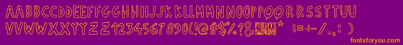 Fuente Manerismo Font – Orange Fonts on Purple Background